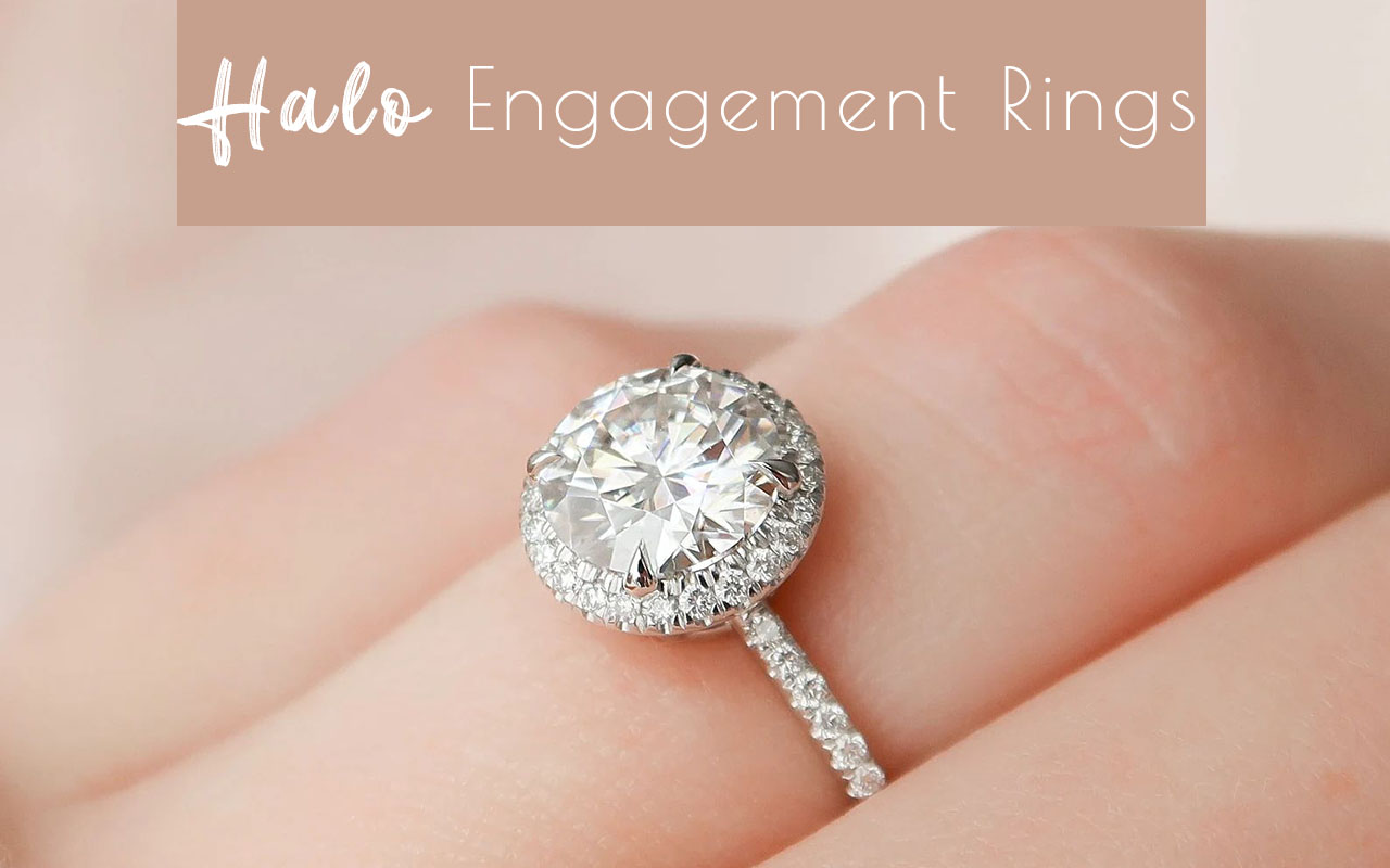 Top halo engagement best sale rings