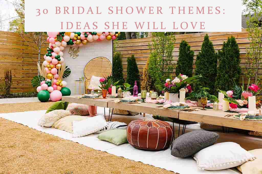 backyard tropical brunch themes bridal shower ideas