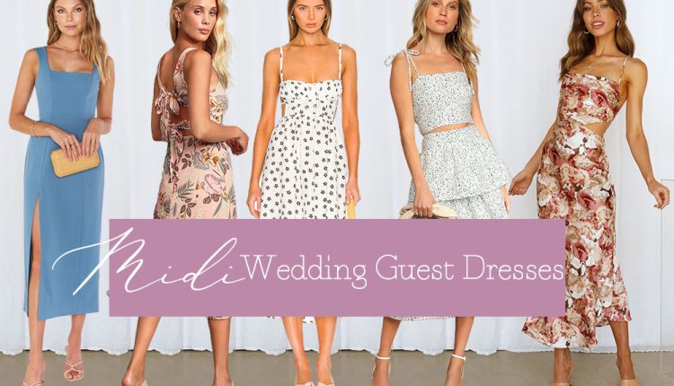 midi wedding guest dress ideas