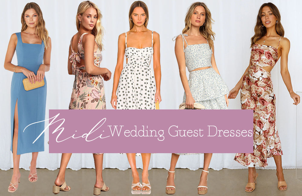midi wedding guest dress ideas