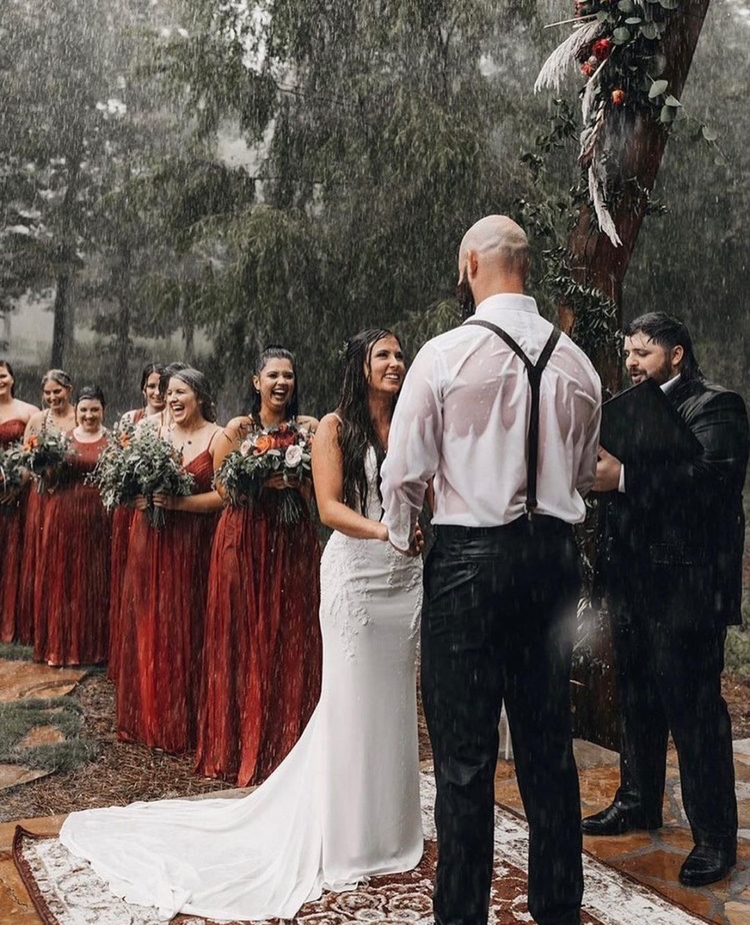 Rain On Your Wedding Day wedding ceremony