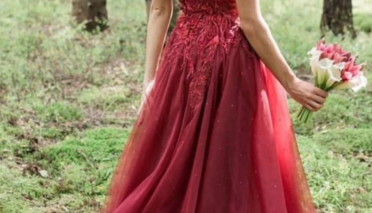red wedding dresses a line low back lace country