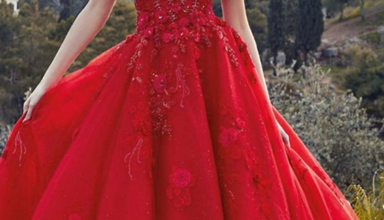 red wedding dresses lace sweetheart neckline strapless