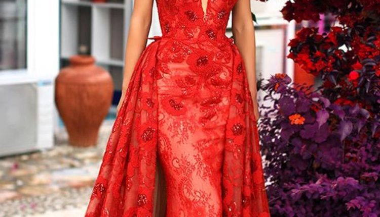 red wedding dresses sheath with overskirt sweetheart neckline lace