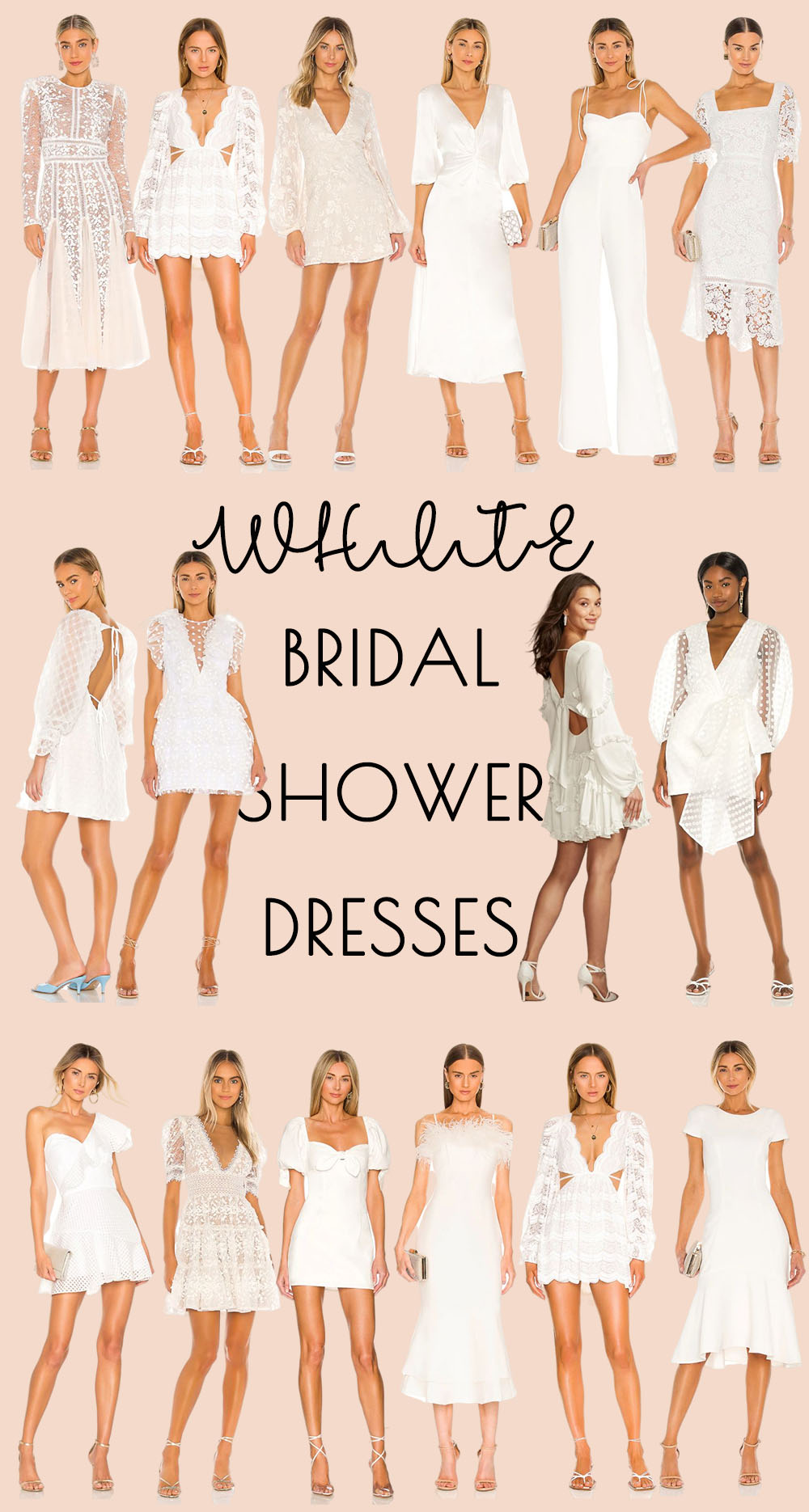 white dresses for wedding bridal shower