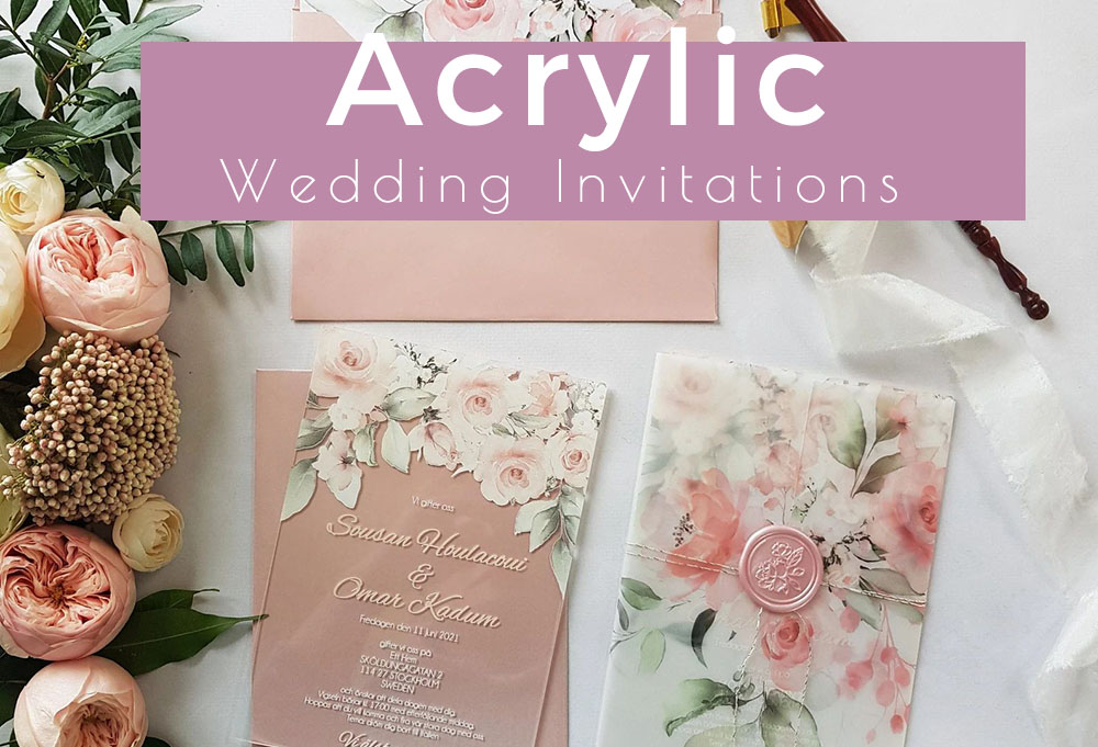 Acrylic Wedding Invitation cards