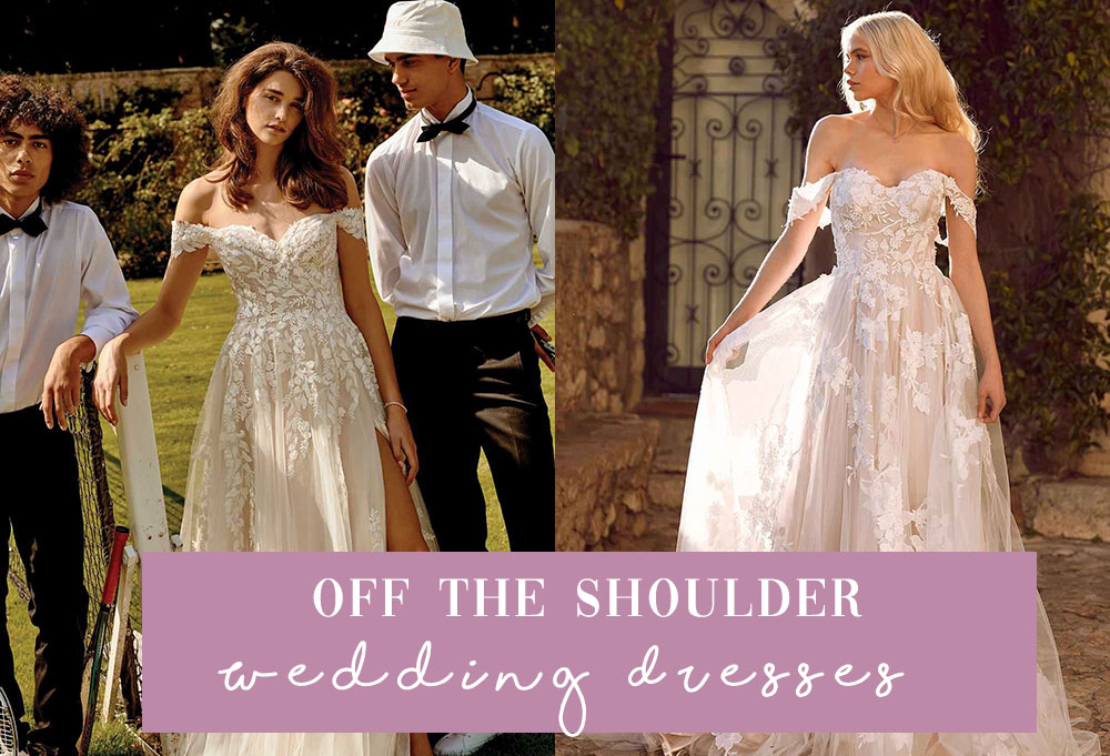 off the shoulder wedding dresses
