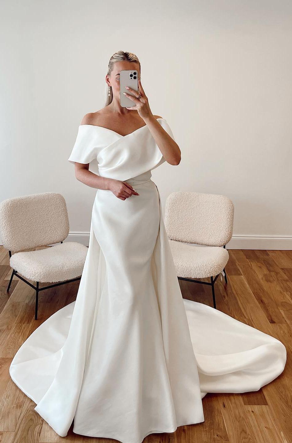 simple wedding dresses off the shoulder ball gown bridal dress