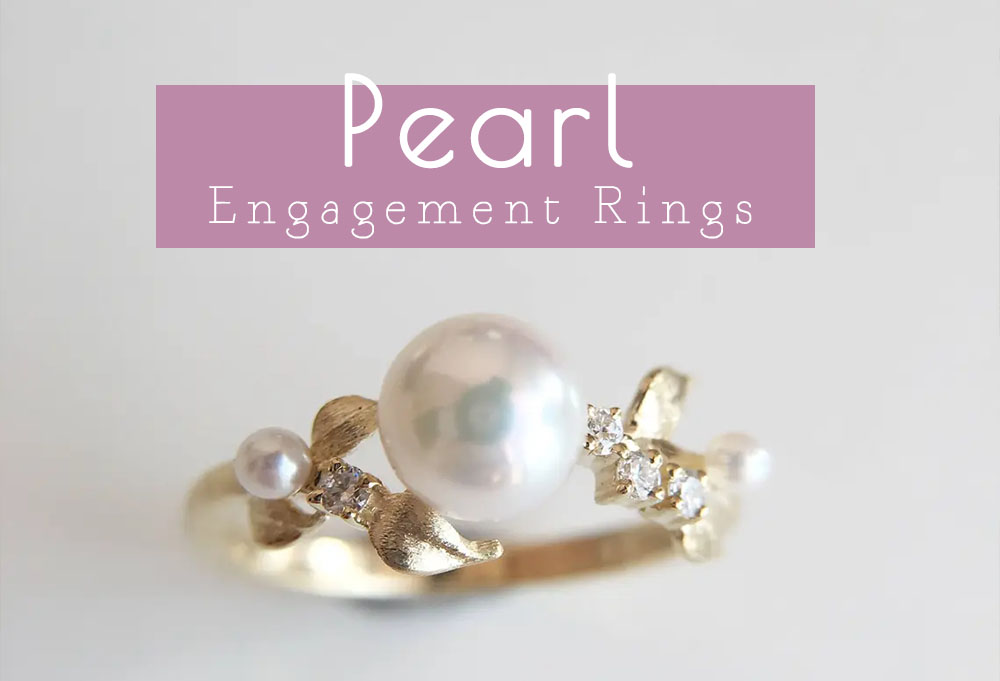 pearl engagement rings