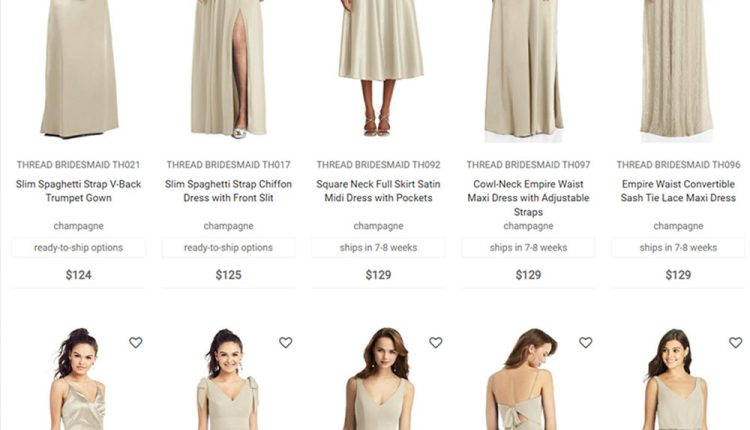 Champagne Mismatched Bridesmaid Dresses The Dessy Group