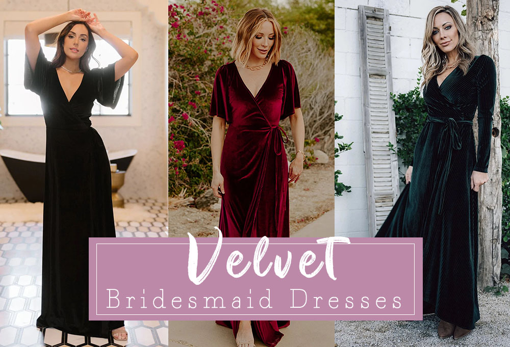 velvet bridesmaid dresses