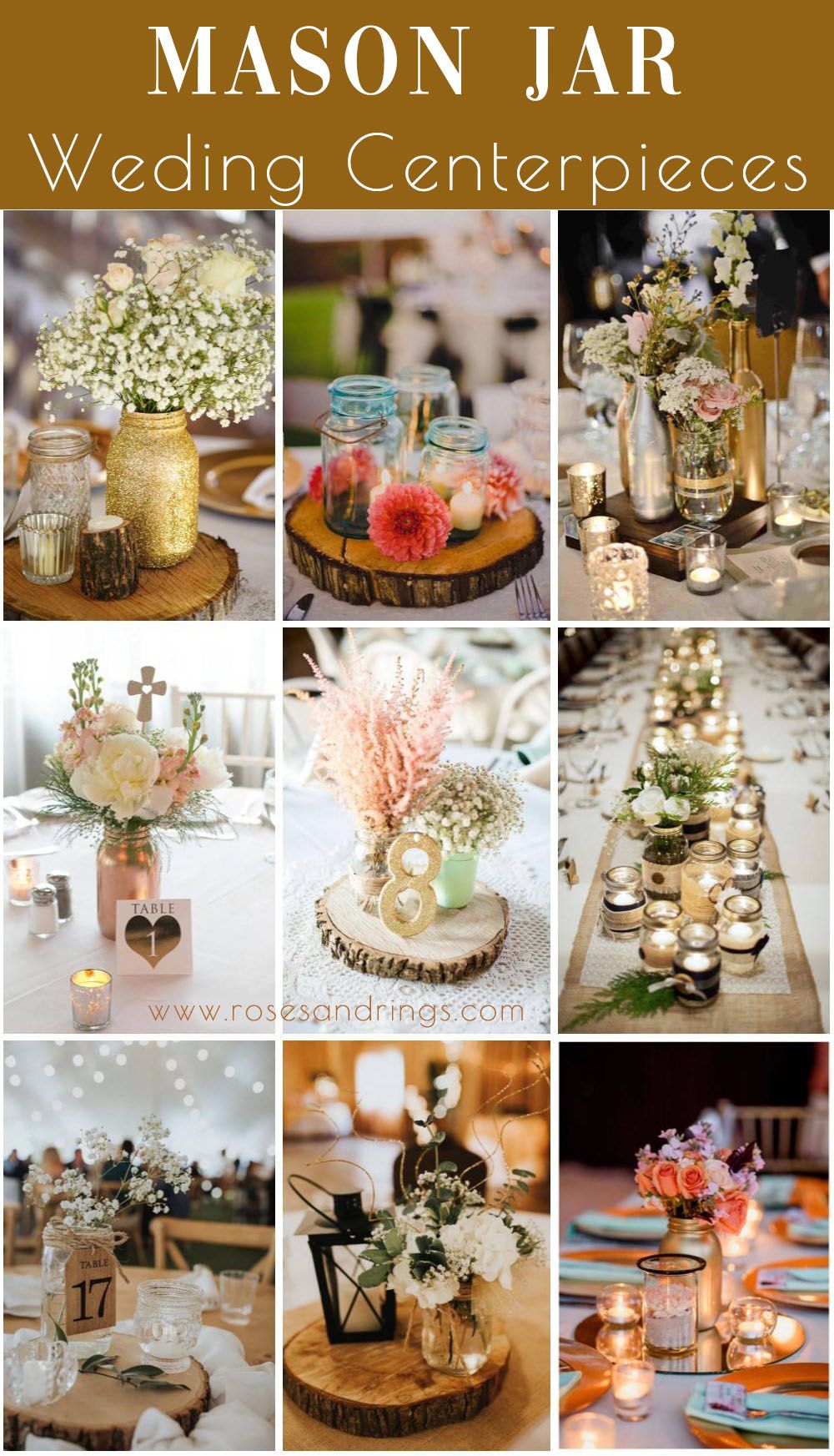 mason jars wedding centerpieces