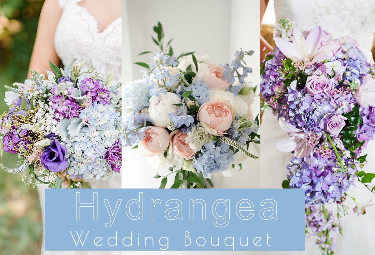 Hydrangea wedding bouquets