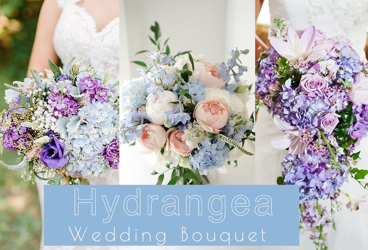 Hydrangea wedding bouquets