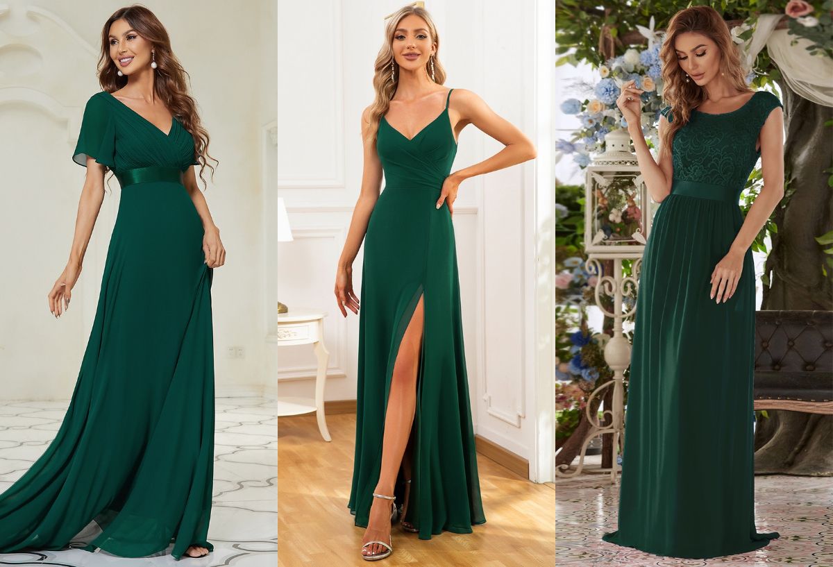 dark green bridesmaid dresses