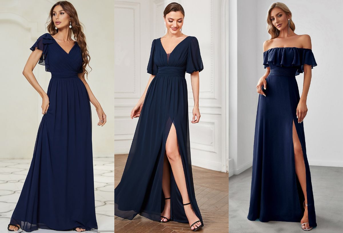 navy bridesmaid dresses